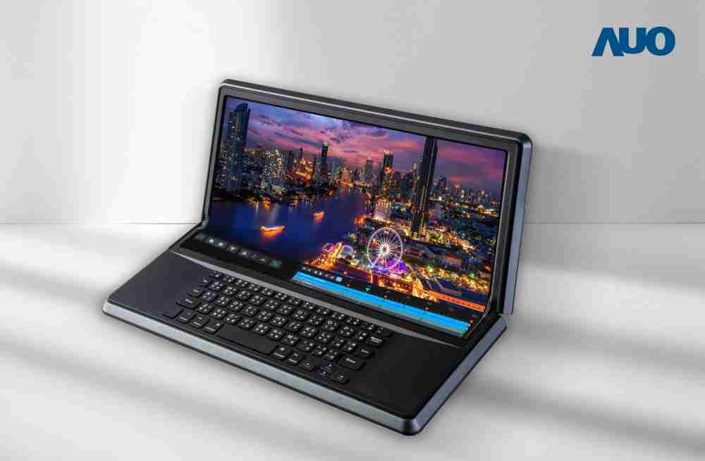 云顶国际8588yd14.6吋Micro LED折迭显示屏幕，，，，搭配半径4mm的弯折绞炼，，，，以及高画素、、、、高亮度、、、高对比度的显示技术特点，，，，即便在大视角下仍保有绝佳色相与亮度